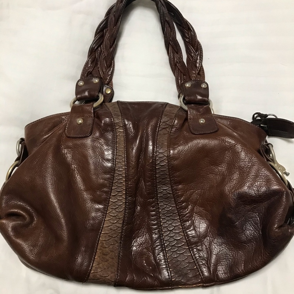 Brown leather bag